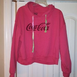 Coca-Cola hoodie 3x(crop but wear xtra big
